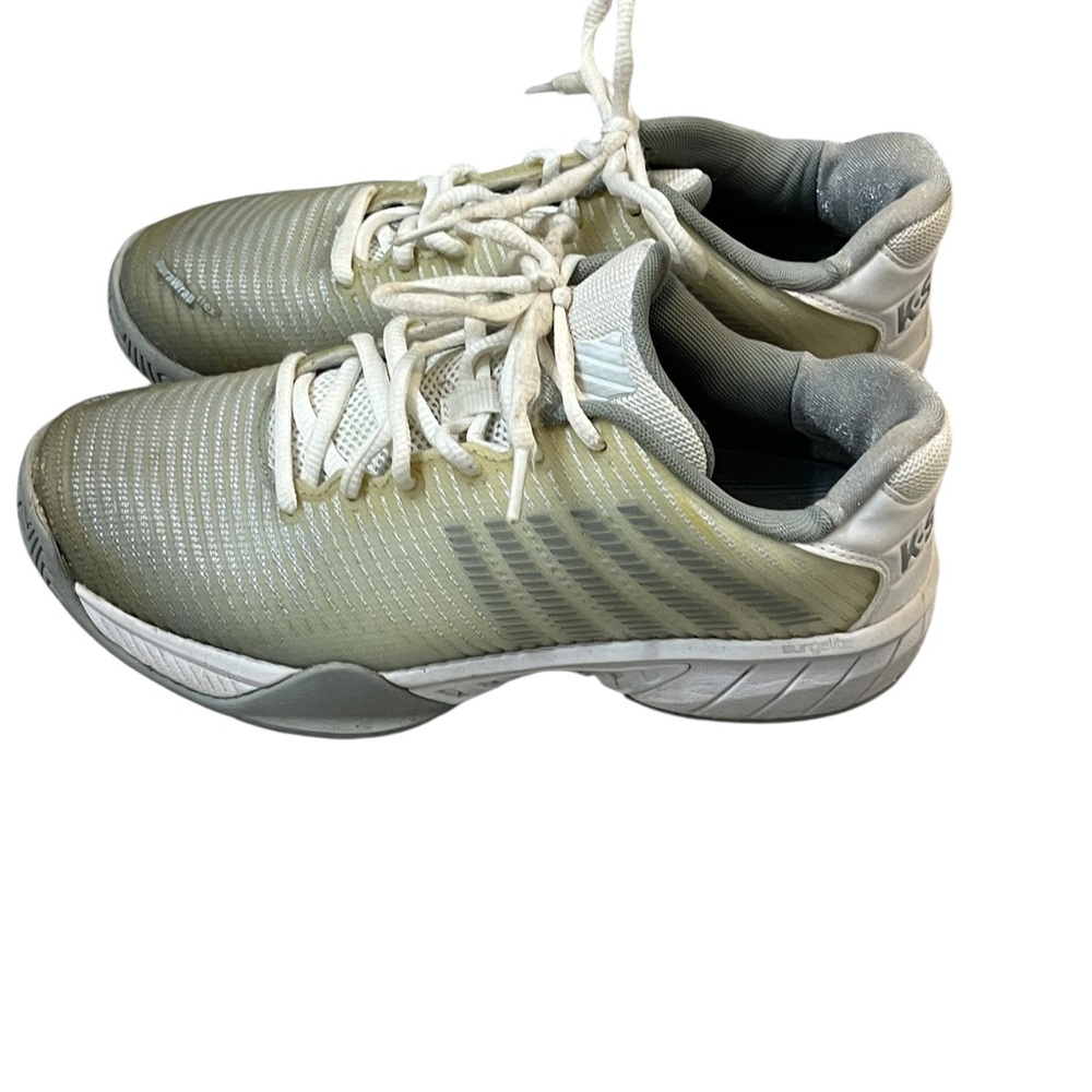 K-Swiss Olive Green and White Tennis Sneakers size 8
